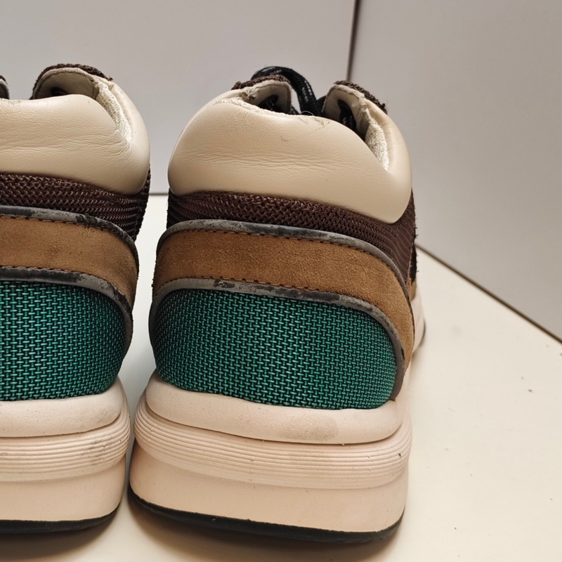 CHANEL香奈兒 咖色拼藍色低幫運動鞋-3