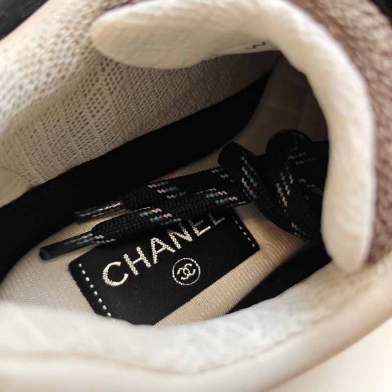 CHANEL香奈兒 咖色拼藍色低幫運動鞋-7