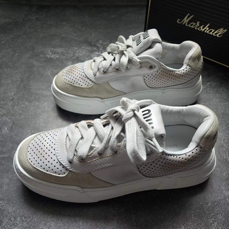 MIU MIU繆繆 做舊厚底髒髒鞋-0