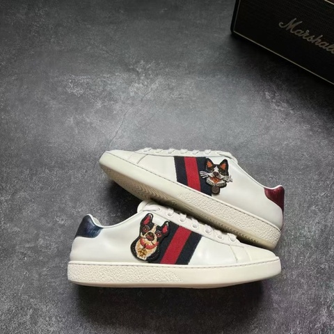 GUCCI古馳 ACE 貓狗小白鞋