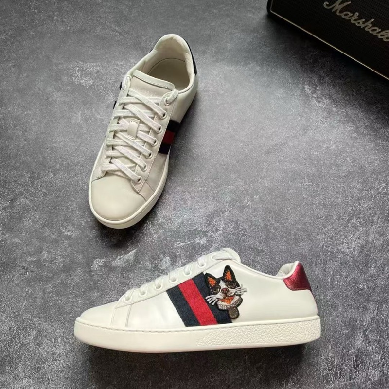 GUCCI古馳 ACE 貓狗小白鞋-3