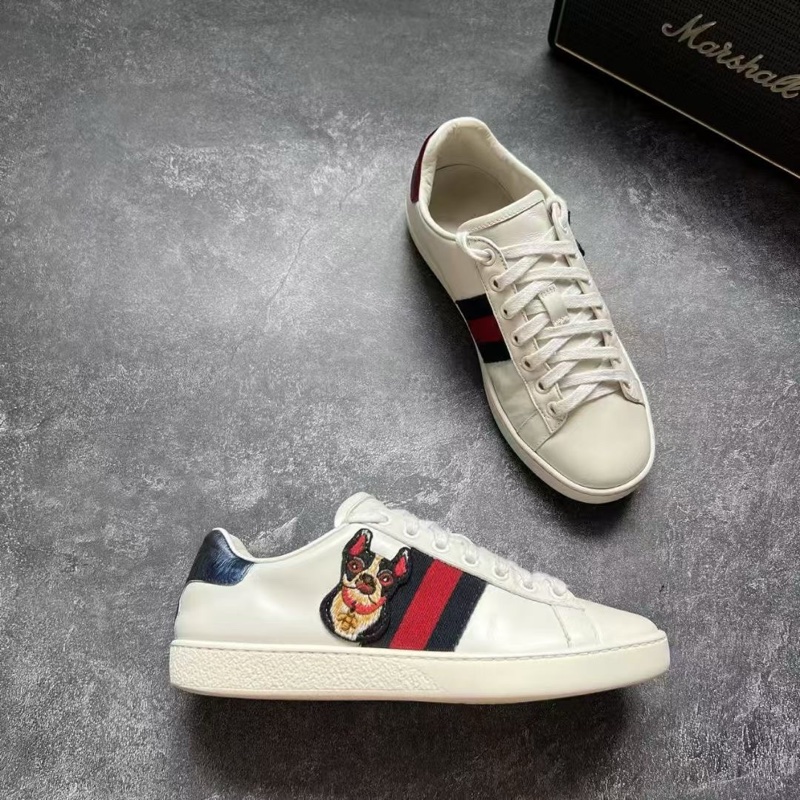 GUCCI古馳 ACE 貓狗小白鞋-4