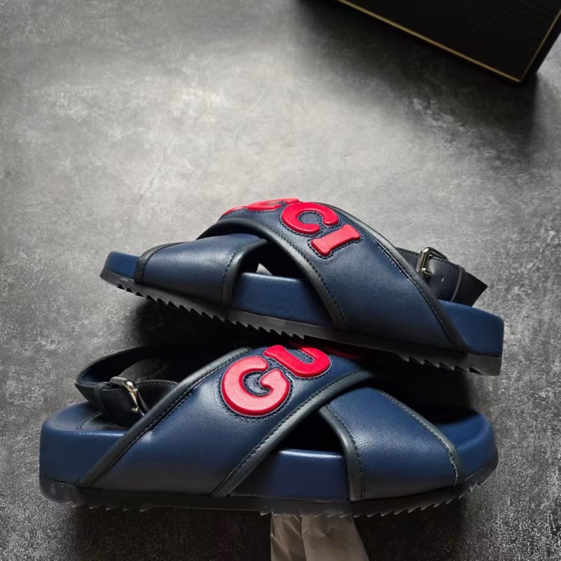 GUCCI古馳 綁帶LOGO涼鞋 拖鞋-0