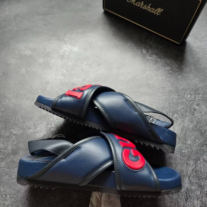 GUCCI古馳 綁帶LOGO涼鞋 拖鞋-1