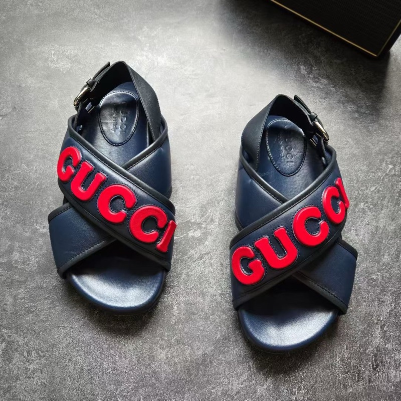 GUCCI古馳 綁帶LOGO涼鞋 拖鞋-2