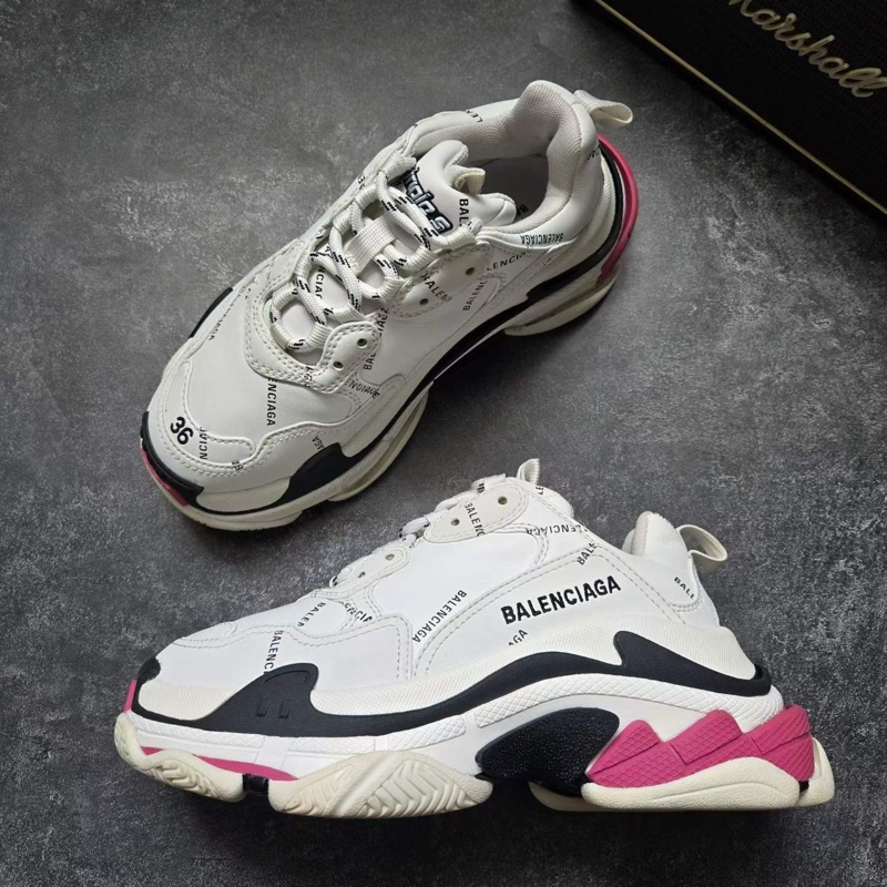 巴黎世家BALENCIAGA TRIPLE S 白粉彈幕-2