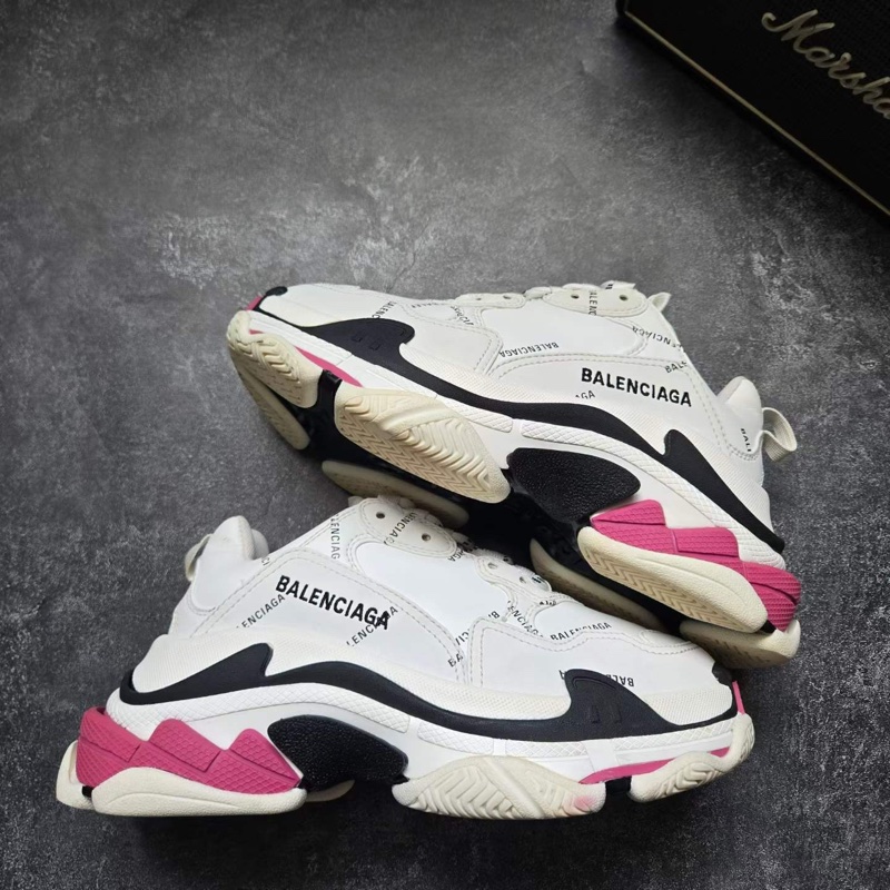 巴黎世家BALENCIAGA TRIPLE S 白粉彈幕-6