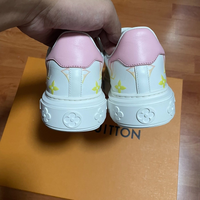 Lv Time Out浮雕壓印板鞋 路易威登休閒鞋 白色 36碼-5