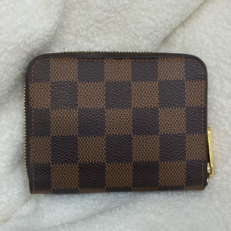 Lv棋盤格拉鏈零錢包-1