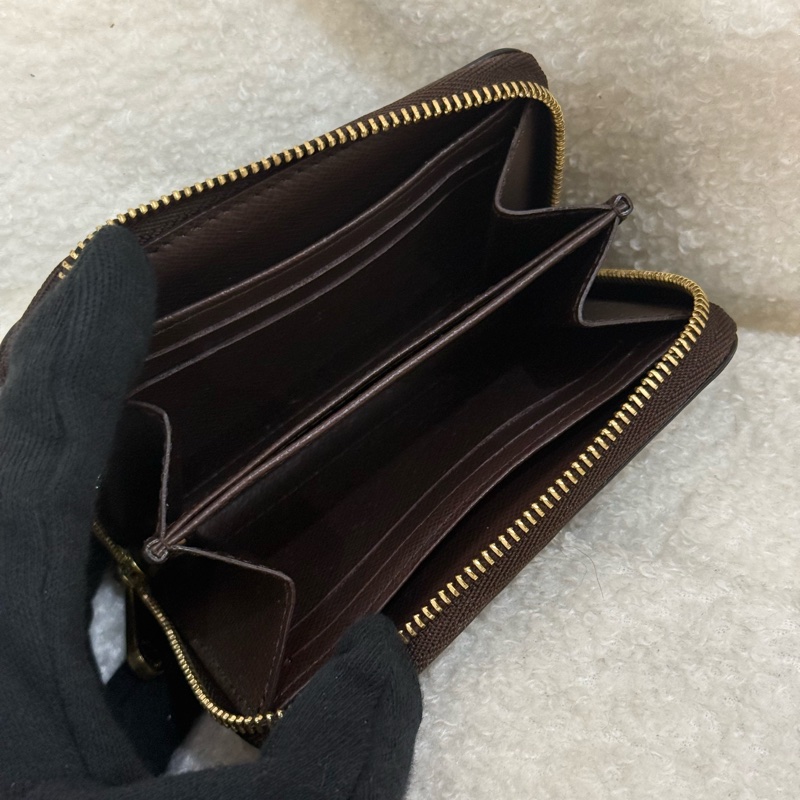 Lv棋盤格拉鏈零錢包-5