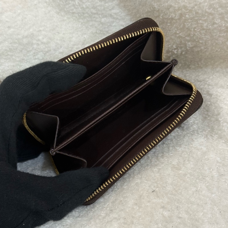 Lv棋盤格拉鏈零錢包-6