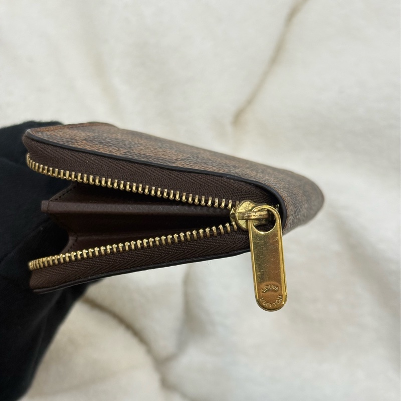 Lv棋盤格拉鏈零錢包-7