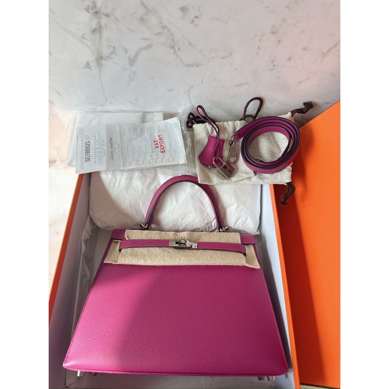 Hermes✨Kelly 25 玫瑰紫 Epsom k25-0