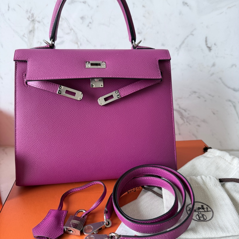 Hermes✨Kelly 25 玫瑰紫 Epsom k25-1