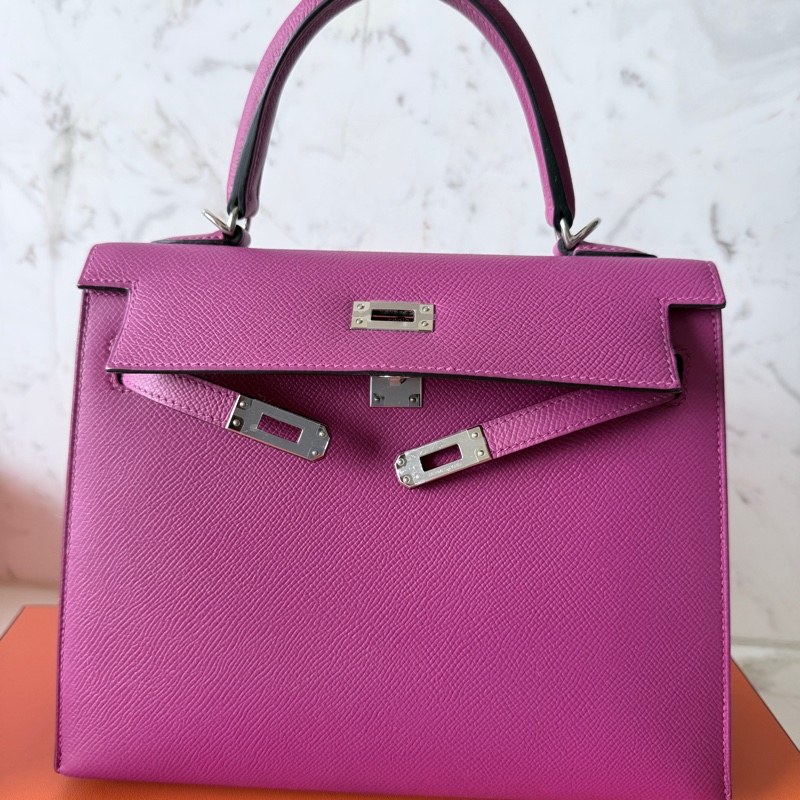 Hermes✨Kelly 25 玫瑰紫 Epsom k25-7