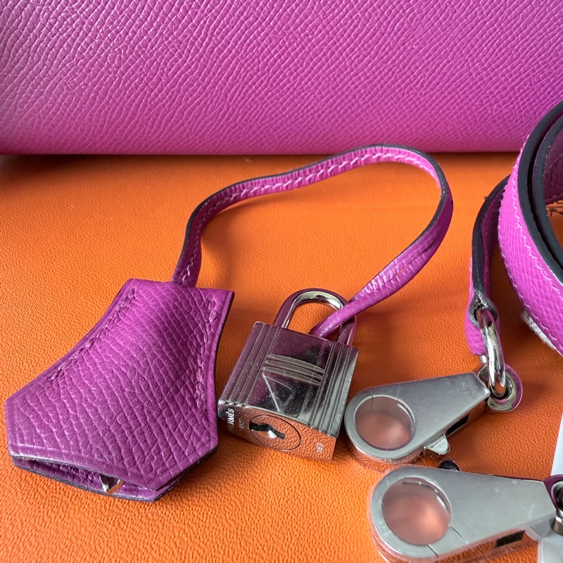 Hermes✨Kelly 25 玫瑰紫 Epsom k25-12