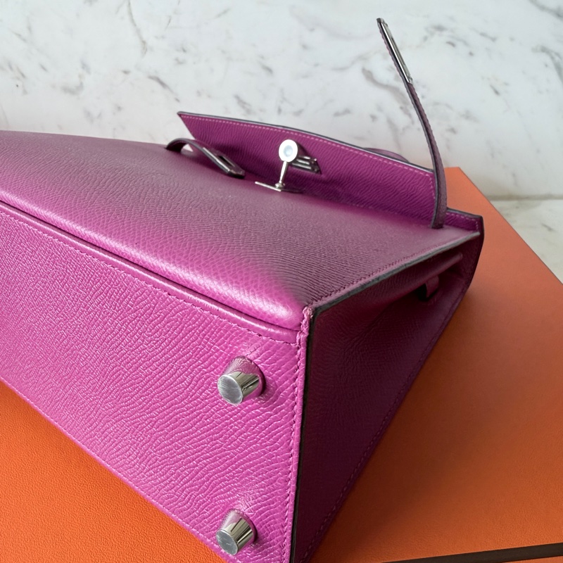 Hermes✨Kelly 25 玫瑰紫 Epsom k25-19