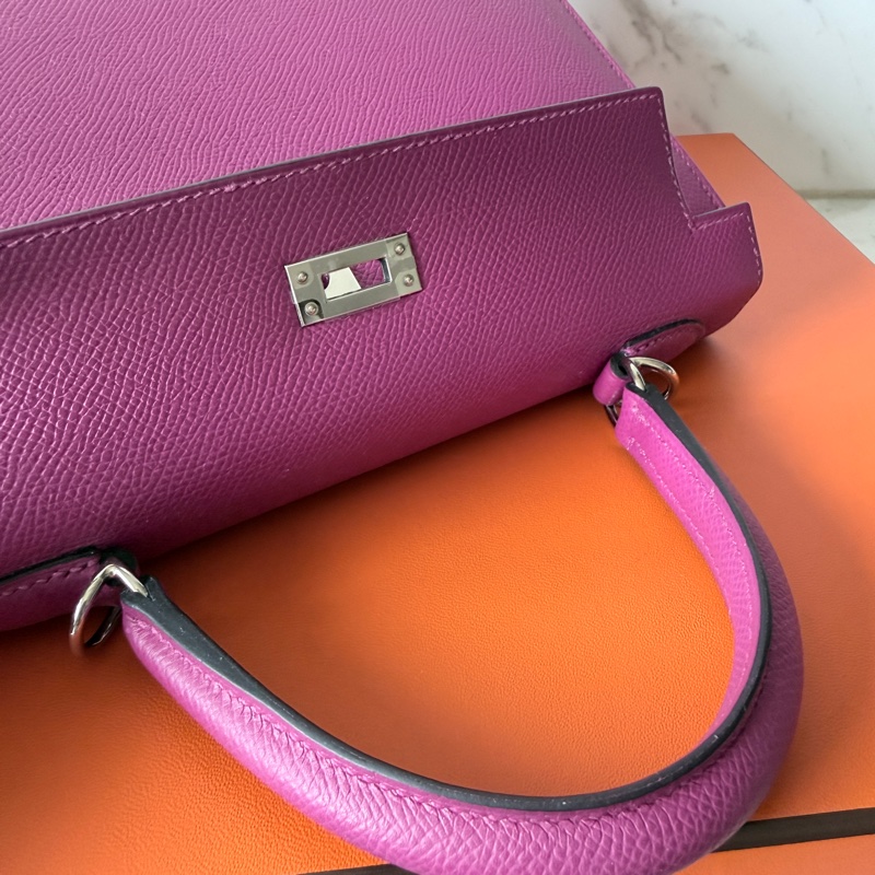 Hermes✨Kelly 25 玫瑰紫 Epsom k25-21