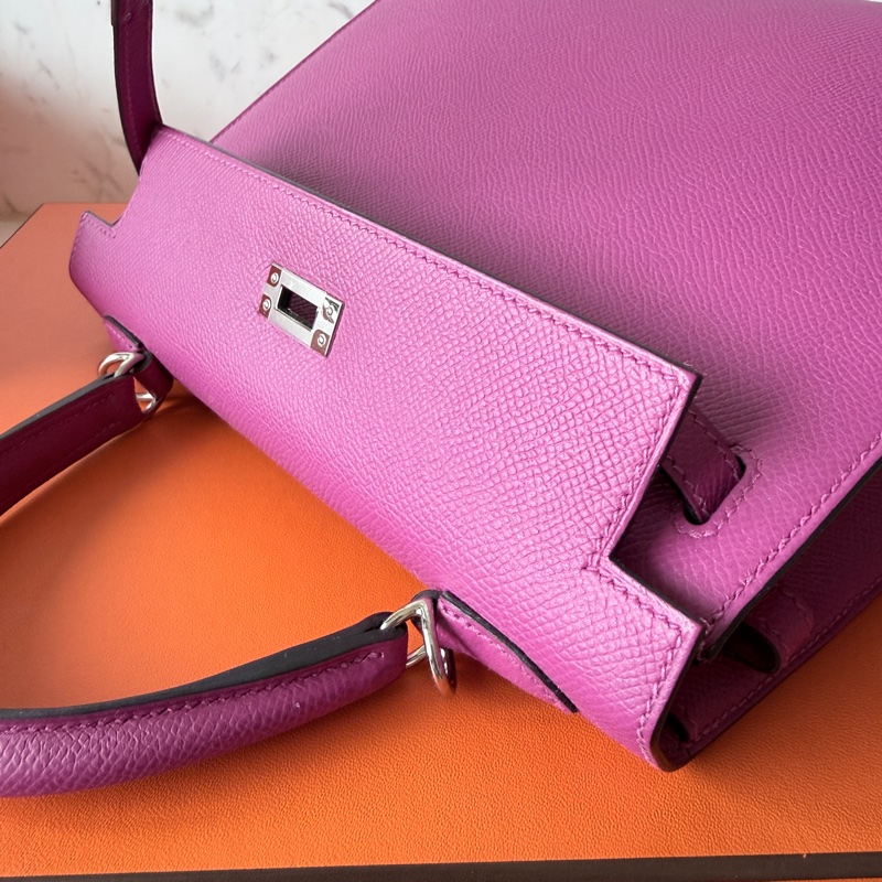 Hermes✨Kelly 25 玫瑰紫 Epsom k25-22