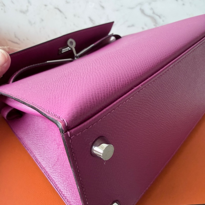 Hermes✨Kelly 25 玫瑰紫 Epsom k25-23
