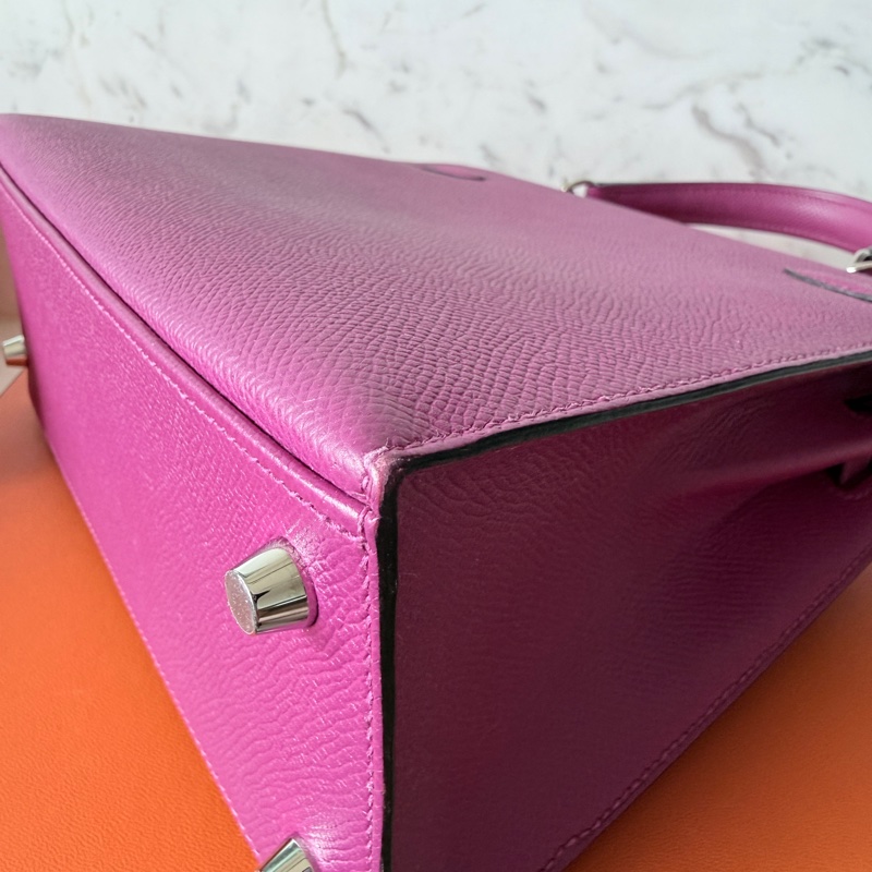Hermes✨Kelly 25 玫瑰紫 Epsom k25-26
