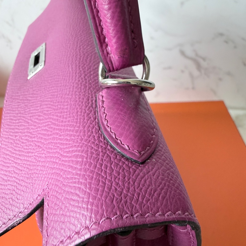 Hermes✨Kelly 25 玫瑰紫 Epsom k25-35