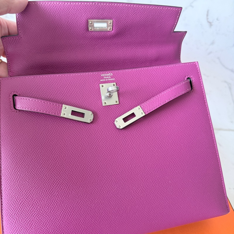 Hermes✨Kelly 25 玫瑰紫 Epsom k25-41