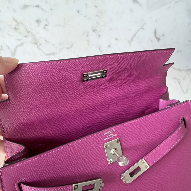 Hermes✨Kelly 25 玫瑰紫 Epsom k25-44