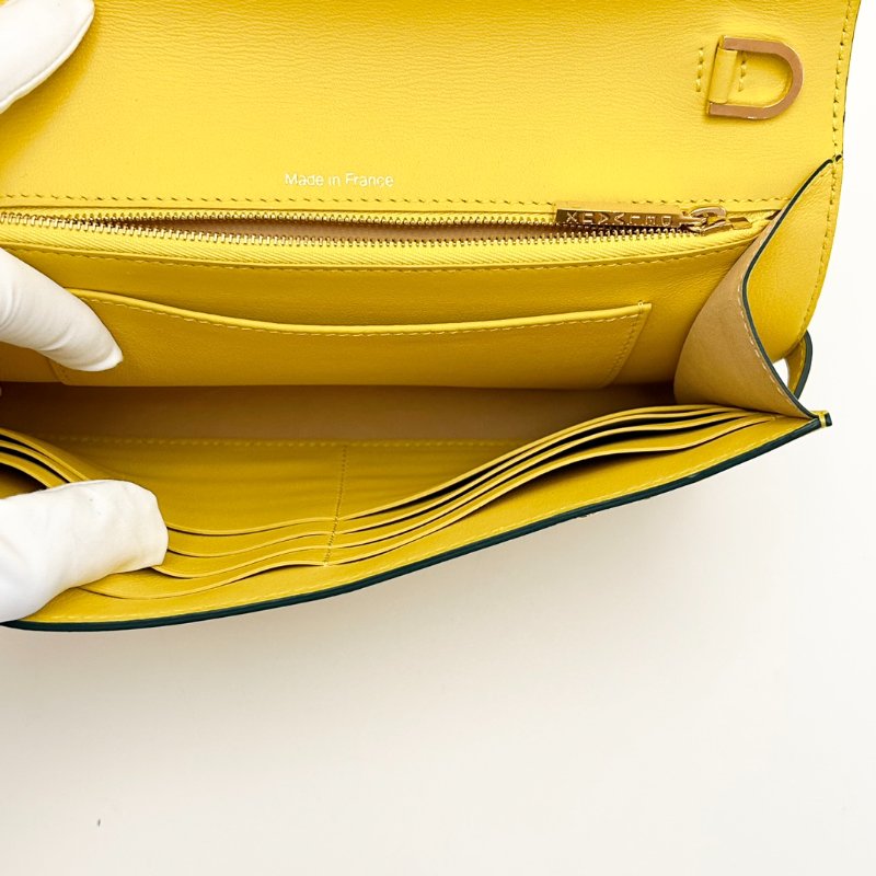 DELVAUX Tempete黃色金扣 肩背斜背鏈條包20.5*13.5*2.5 99新配件塵袋-4