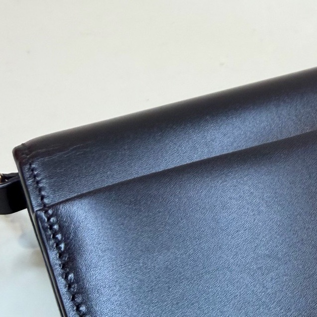 99新聖羅蘭 ysl 黑色 sunset box 日落包 信封包 單肩包 腋下包 22cm 24年。-9