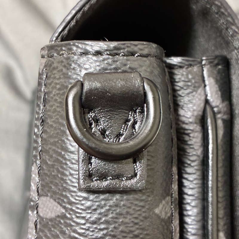 s-lock黑色老花側背包-10