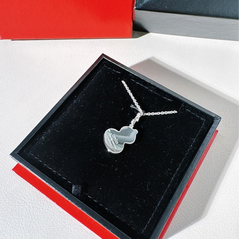 Qeelin麒麟 Wulu 系列 白金滿鑽葫蘆項鍊-3