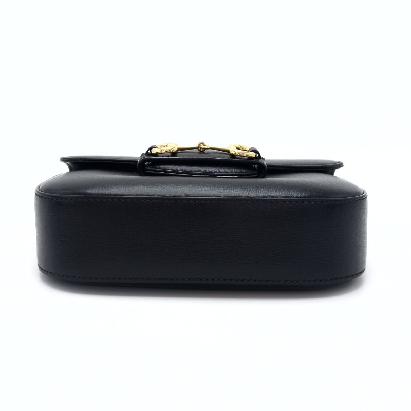 GUCCI 黑金Horsebit1955系列小號 肩背斜背包21*15*5 98新配件塵袋-3