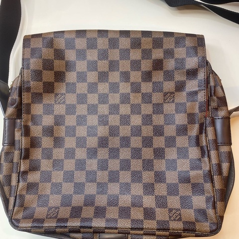 LV路易威登 棕色棋盤格 中號 公文包 斜背包 底30🈚附件