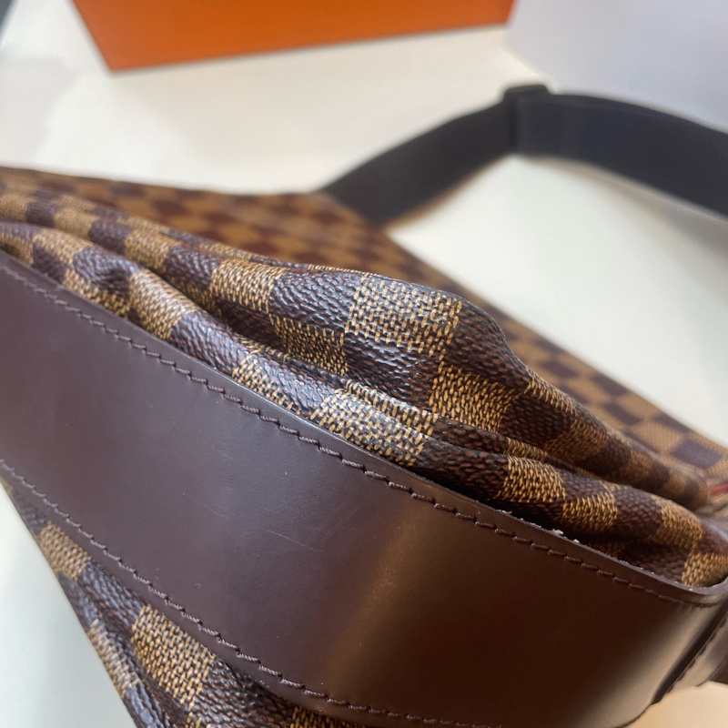 LV路易威登 棕色棋盤格 中號 公文包 斜背包 底30🈚附件-6