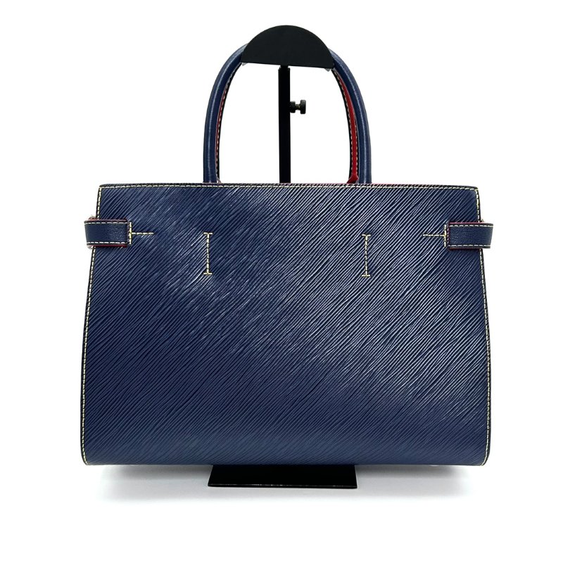 LV 深海藍色拼紅色水波紋 twist tote手提肩背包 31*22*12 98新配件塵袋-5