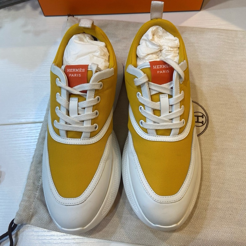 Hermes/愛馬仕 giga運動鞋 39碼內增高 橘白配色 配塵袋-1