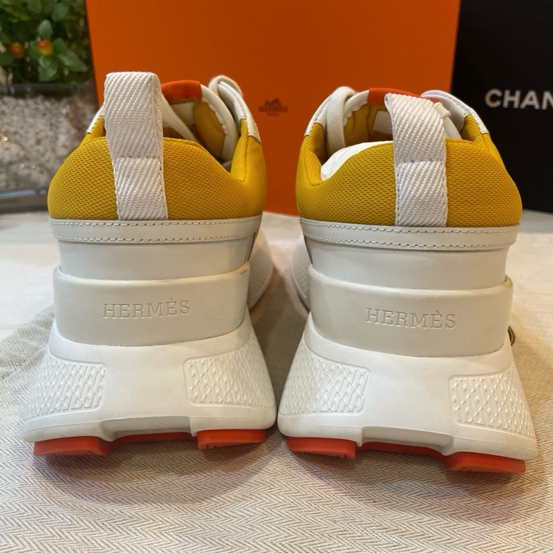 Hermes/愛馬仕 giga運動鞋 39碼內增高 橘白配色 配塵袋-2