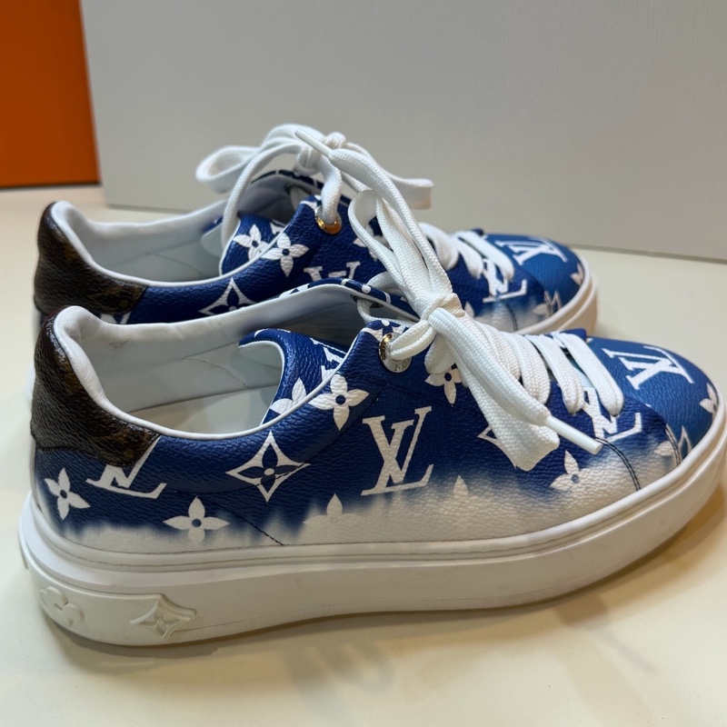Louis Vuitton路易威登 藍白老花旅遊鞋 36碼 無附件-0