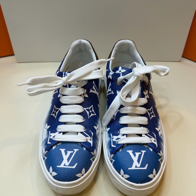 Louis Vuitton路易威登 藍白老花旅遊鞋 36碼 無附件-1