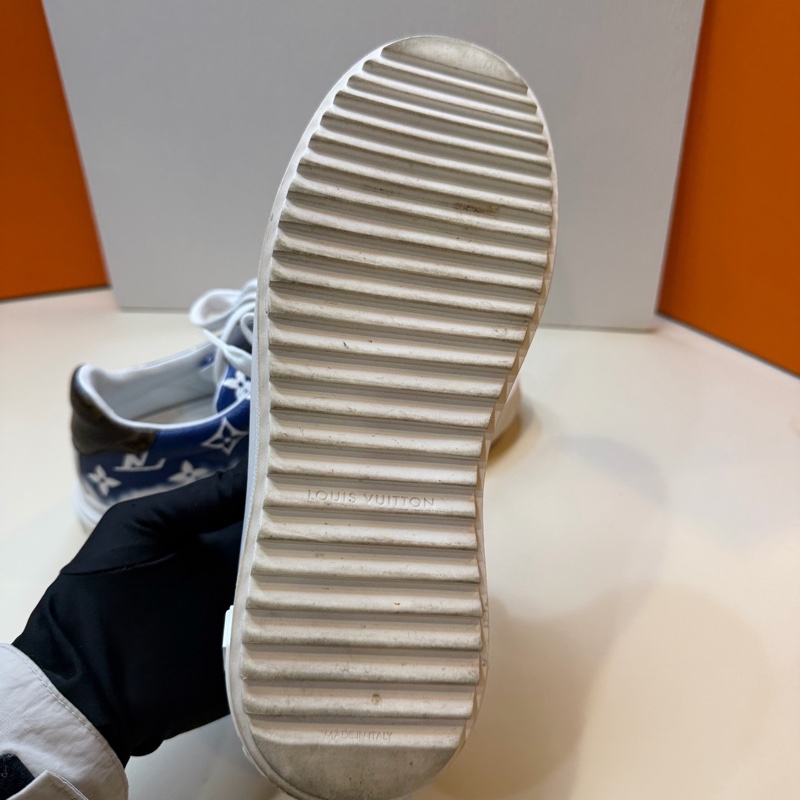 Louis Vuitton路易威登 藍白老花旅遊鞋 36碼 無附件-6