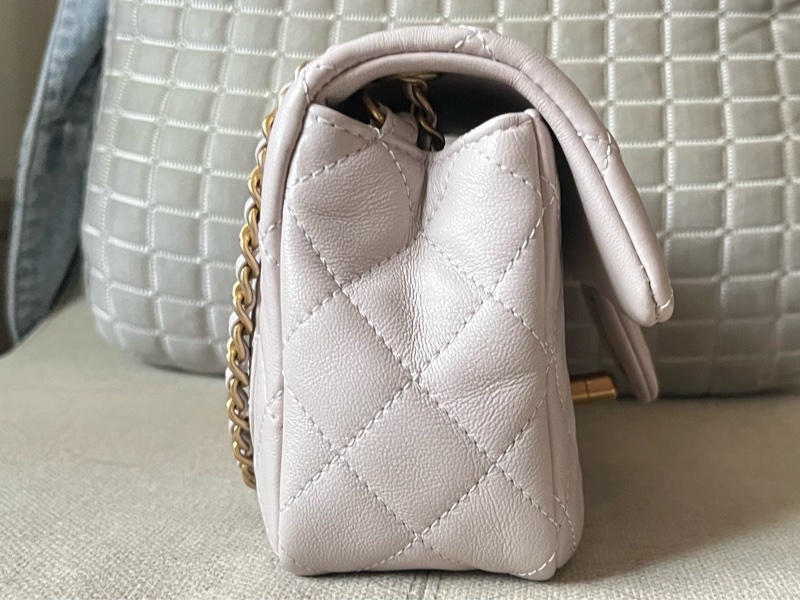 Chanel 22B香芋紫 cf mini金球 斜背包肩背包香奈兒精品斷捨離-3