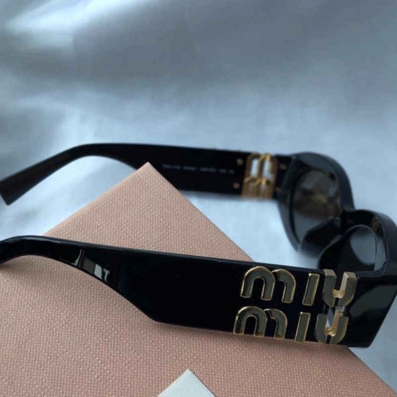 🌷全新代購!Miumiu 墨鏡/太陽眼鏡 11w 黑金 黑色貓眼-3