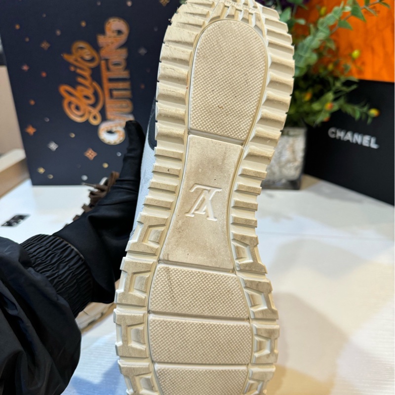 路易威登/Lv 老花拼色RunAway系列運動休閒鞋 10.5碼。-5