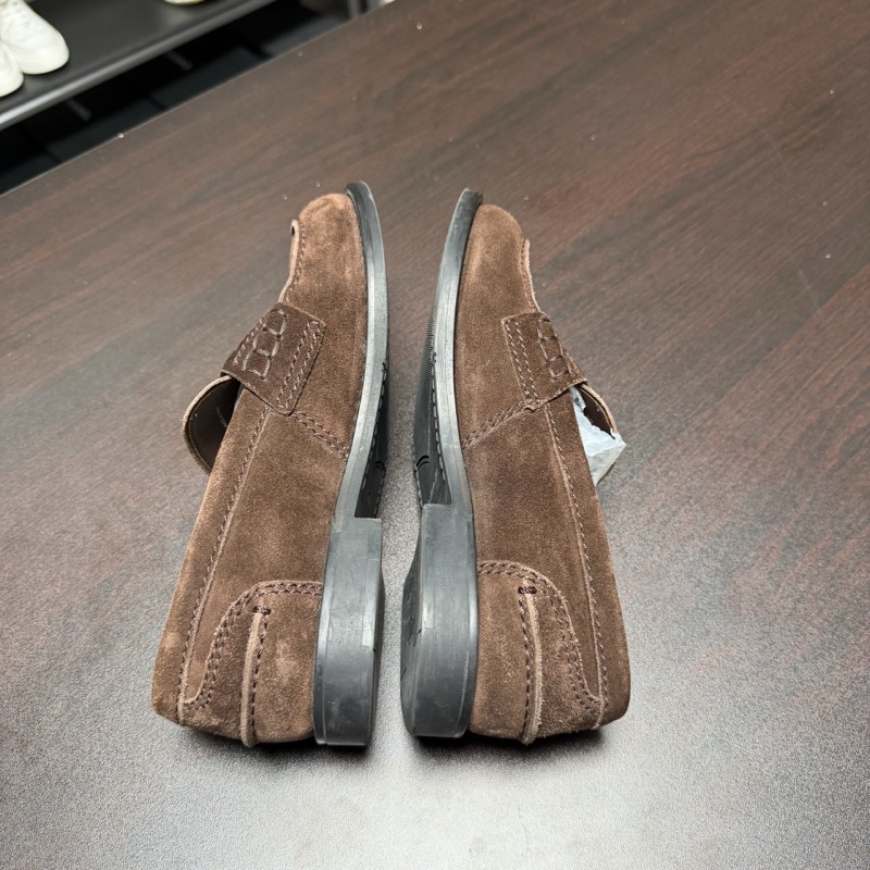 miumiu 繆繆棕色麂皮金幣樂福平底鞋 36碼-5