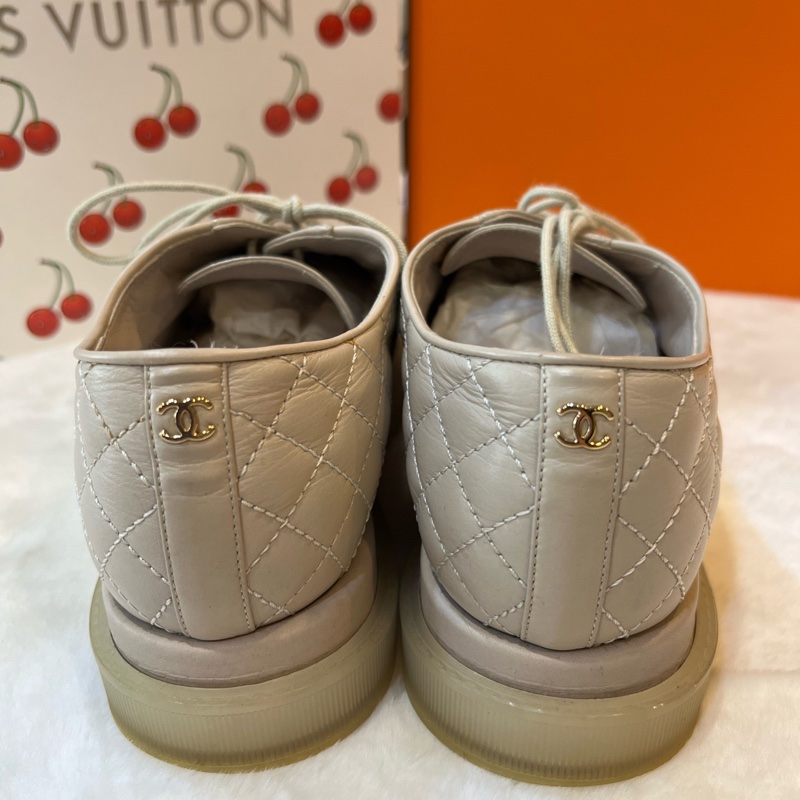 香奈兒/Chanel 黑金雙C珍珠厚底靴 35碼 🈚附件-2