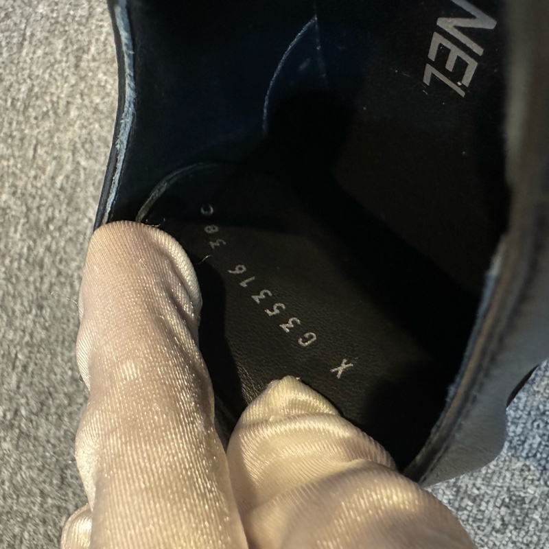 幾乎全新 香奈兒/Chanel Lisa同款黑色鏈條樂福鞋 38碼 🈚附件-5