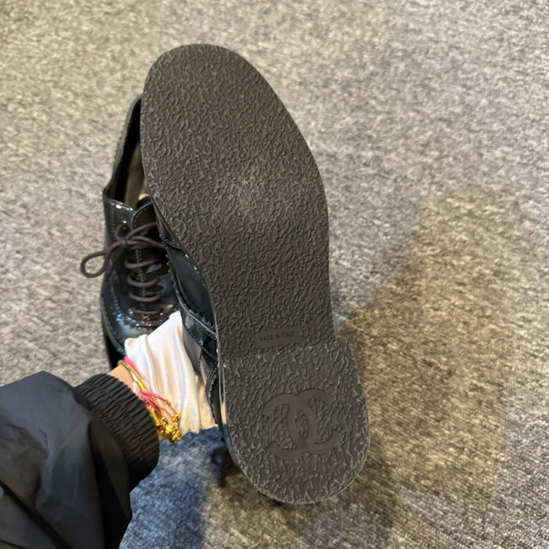 幾乎全新 香奈兒/Chanel Lisa同款黑色鏈條樂福鞋 38碼 🈚附件-6