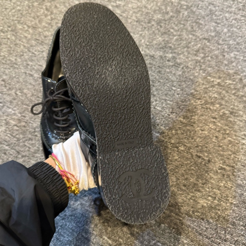 幾乎全新 香奈兒/Chanel Lisa同款黑色鏈條樂福鞋 38碼 🈚附件-7