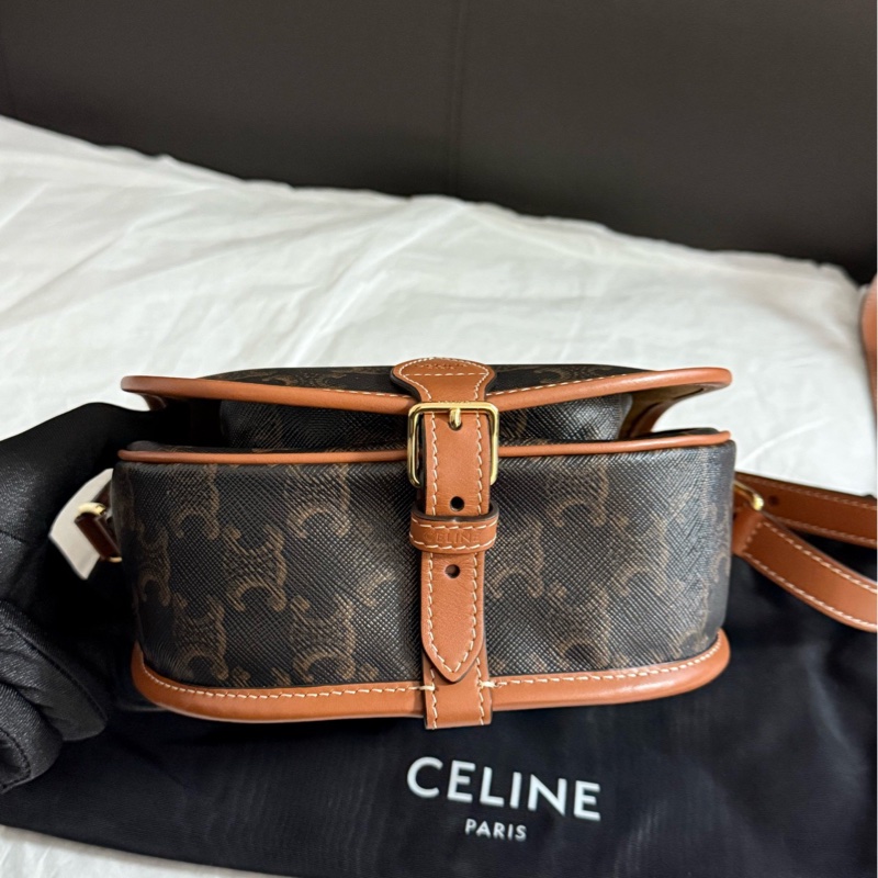 幾乎全新 99新 Celine 思琳賽琳老花馬鞍包斜挎包 附件:塵袋-2